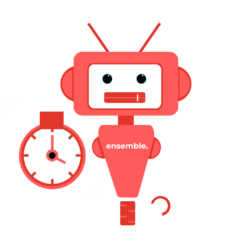 Robot and clock Icon